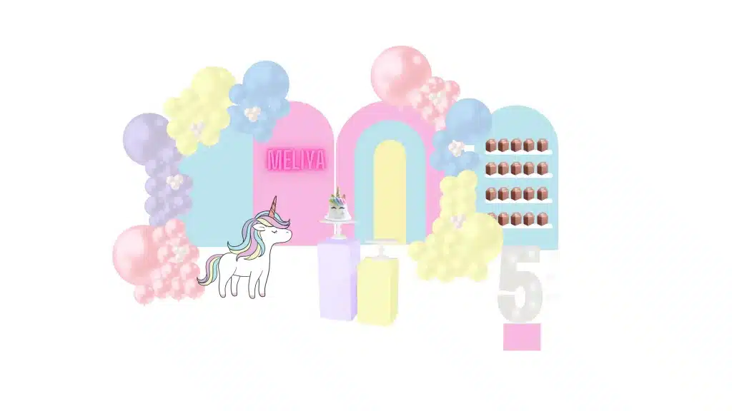 mood board theme licorne